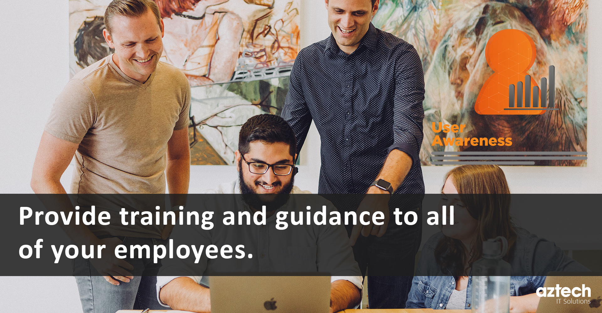 Image of employees receiving IT security training