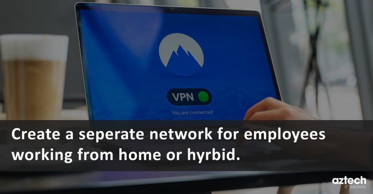 Laptop screen showing a VPN