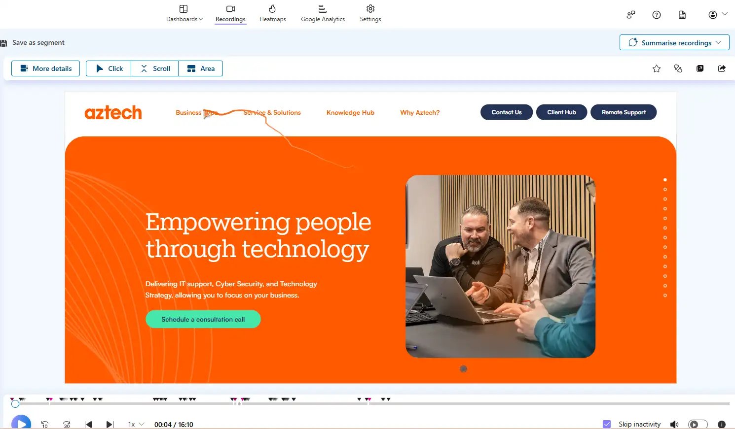 clarity-session-recording-screenshot