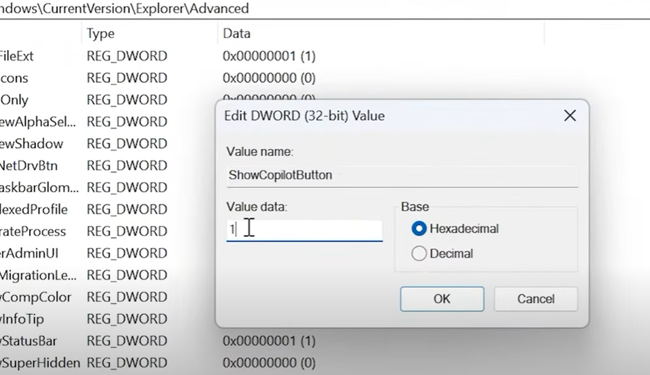 Activating Microsoft Copilot from Registry Editor - Step 12