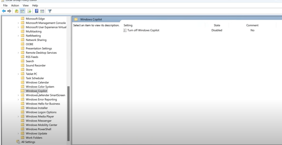 Activate Copilot from Group Policy Editor - Step 4