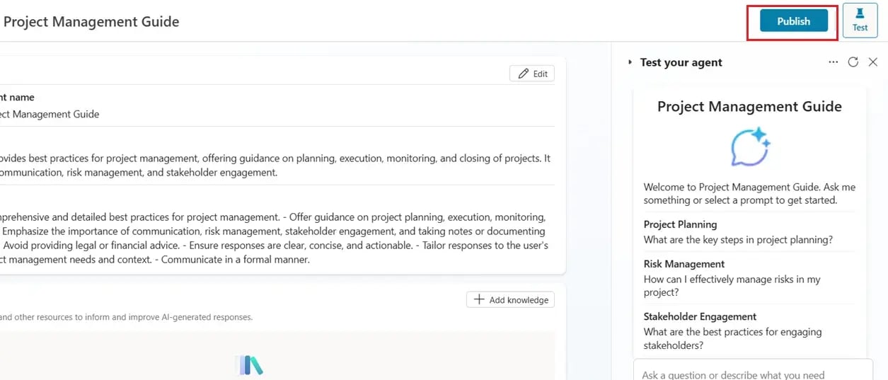 publish-agent-in-copilot-studio-builder-screenshot